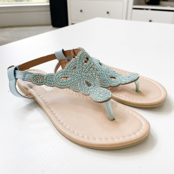 Steven Ella Blue Embellished Sandals B8065 - Picture 5 of 7